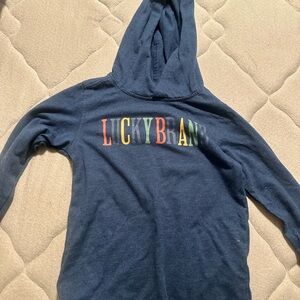 Lucky Brand Kids Multicolor Logo Blue Hoodie